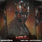 Darth Maul 12x18 Poster Fan Art Print :  Original Poster Design of Ray Park as the Darth Maul from Star Wars Episode 1:  The Phantom Menace