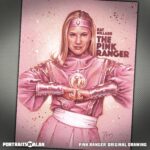 The Pink Ranger - Original Portrait Drawing of Catherine Sutherland as the Pink Ranger from Mighty Morphin' Power Rangers