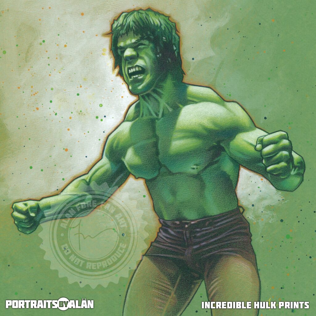Inspired by The Incredible Hulk : 10x10 Portrait of Lou Ferrigno as the ...